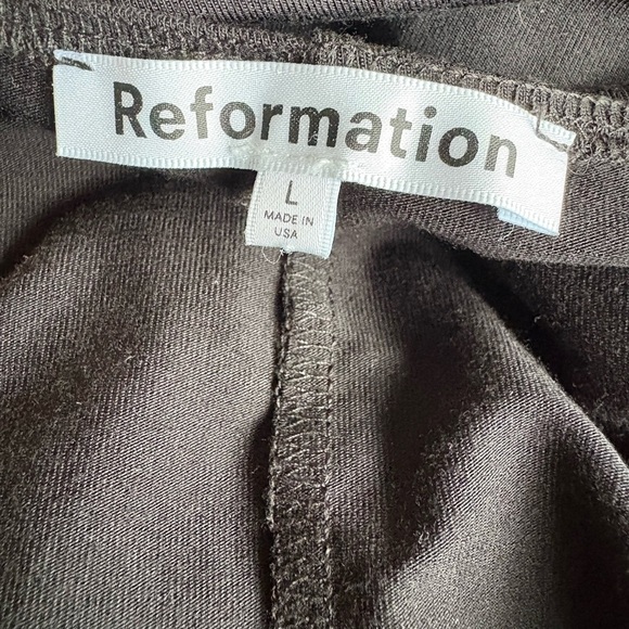 Reformation Dress L Amalia Black Halter Mini Dress $128- - Picture 7 of 10